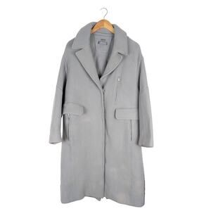 Lululemon Women's Wool Blend Long Coat in Light Grey Size 6